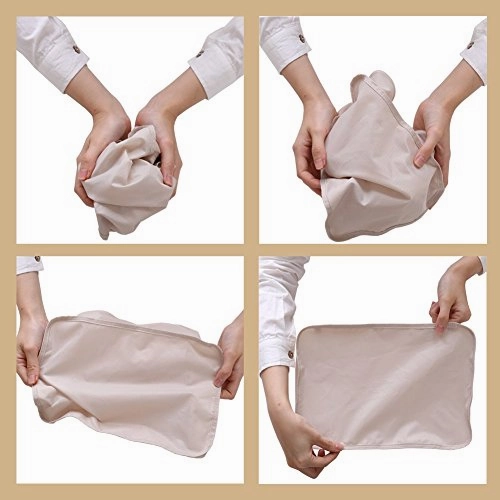 JJ POWER Lightweight Travel Packing Cubes Multi function, Durable 6 Piece (Cream)