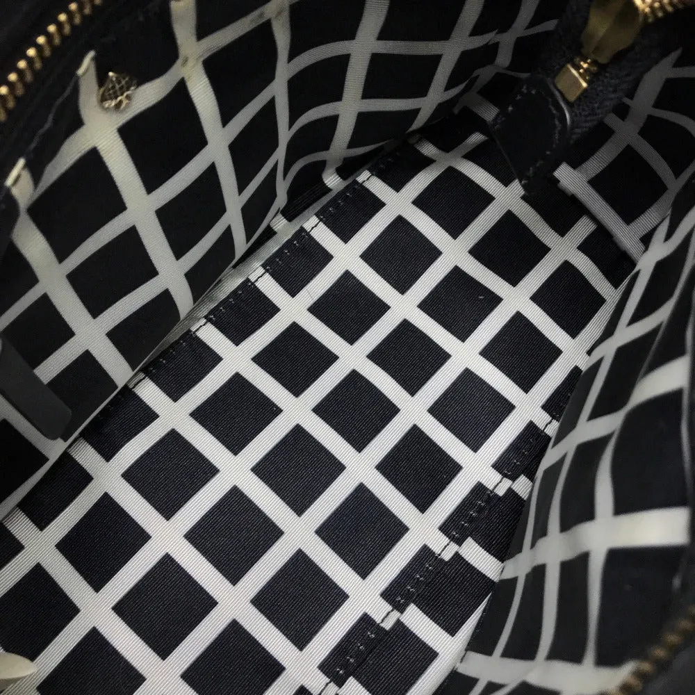 Kate Spade Handbag PXRU6082 leather Gray typex black Shoulder Crossbody Po Plat Street Women Used