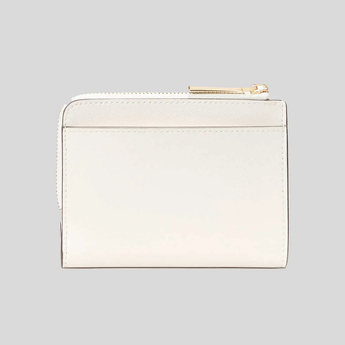 KATE SPADE Madison Perforated Small L-zip Wallet Meringue KK956