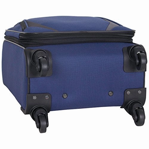 Kenneth Cole Reaction Going Places 20" 600d Polyester Expandable 4-Wheel Spinner Carry-on Luggage, Navy