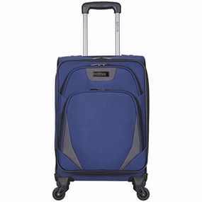 Kenneth Cole Reaction Going Places 20" 600d Polyester Expandable 4-Wheel Spinner Carry-on Luggage, Navy