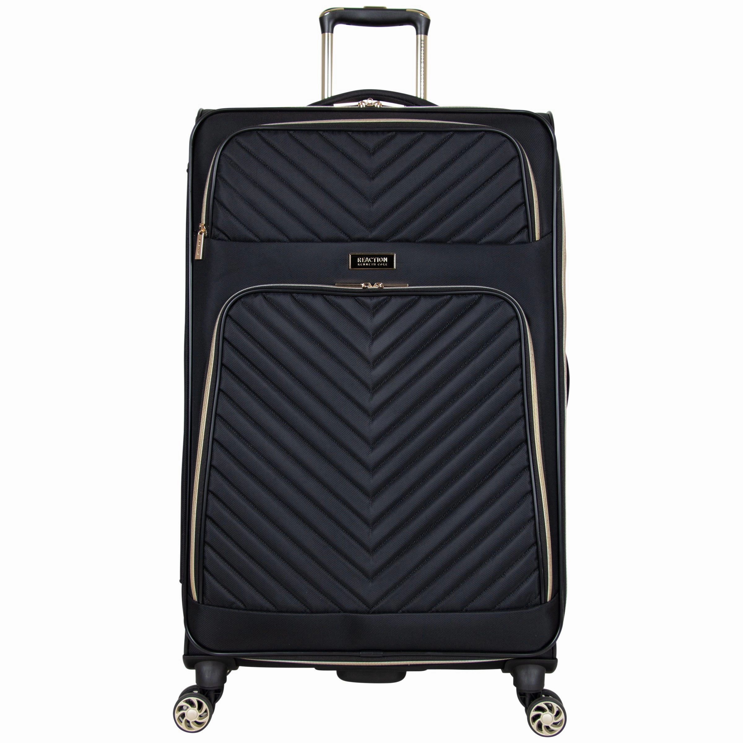 Kenneth Cole Reaction Women's Chelsea Chevron Softside 8-Wheel Spinner Expandable 28" Checked Luggage