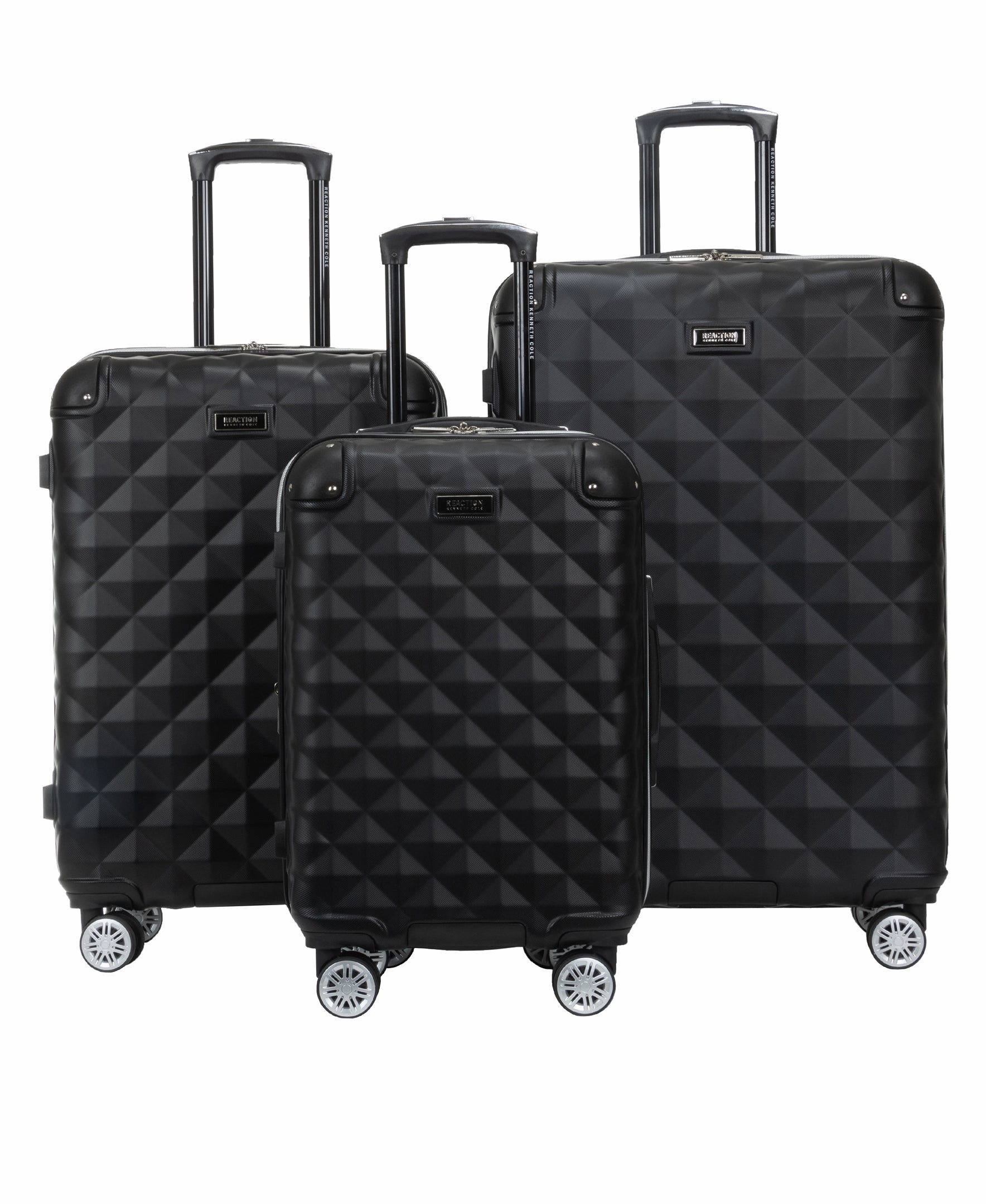 Kenneth Cole Reaction Women's Diamond Tower 3 Piece Set (20'', 24'', & 28") Hardside 8-Wheel Expandable Luggage Set