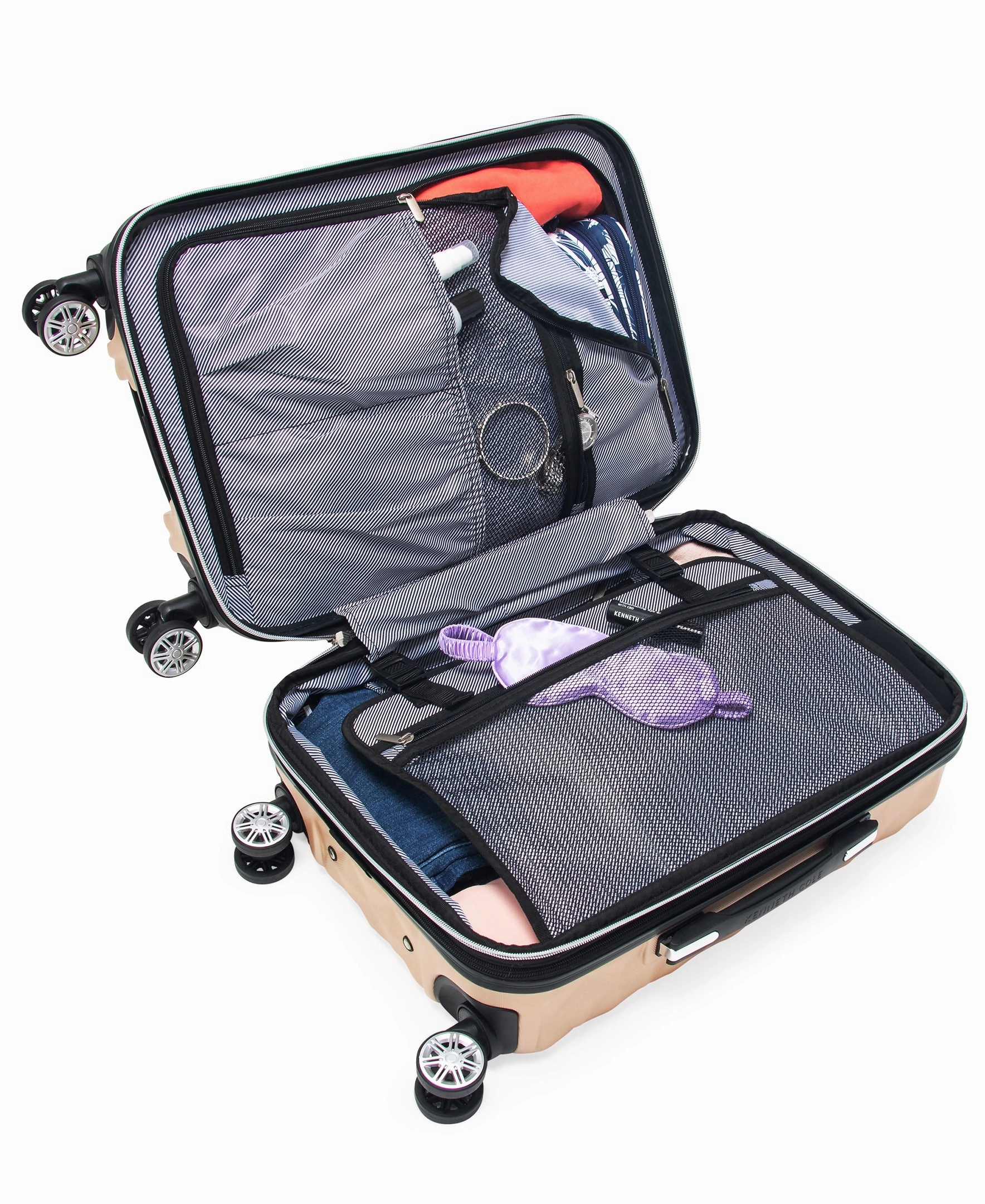 Kenneth Cole Reaction Women's Diamond Tower Hardside 8-Wheel Spinner Expandable 24'' Checked Luggage
