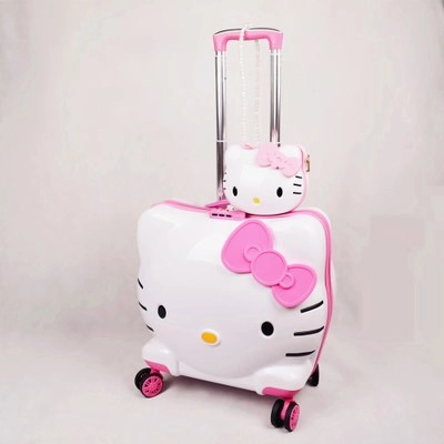 Kids Hello Kitty Suitcase Bag,Children'S Cartoon Rolling Luggage,Girls Travel Box,Boys Trolley