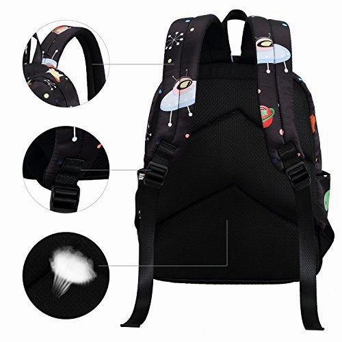 Kids Preschool Backpack for Boys Girls Kindergarten Toddler Bookbag Water Resistant (Black Space-S/24)
