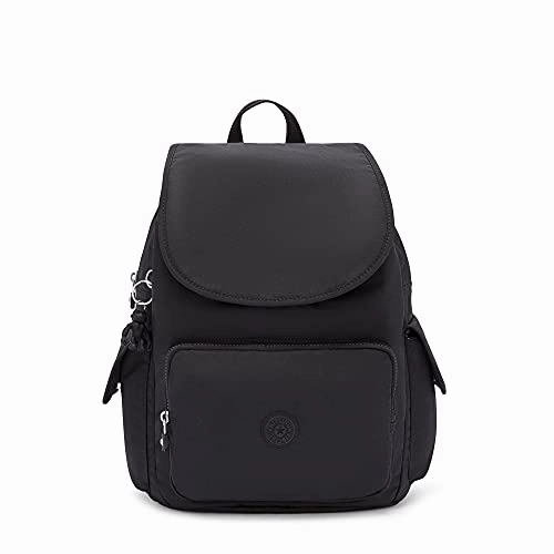 Kipling Women's City Pack Medium Backpack, Black Noir, 10.5"L x 14.5"H x 6.75"D
