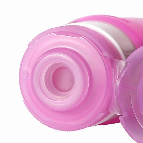 Kitdine Portable Soft Silicone Travel Bottles Set (3 Oz, Pink   White   Blue)
