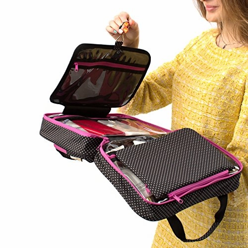 Large Versatile Travel Cosmetic Bag - Perfect Hanging Travel Toiletry Organizer