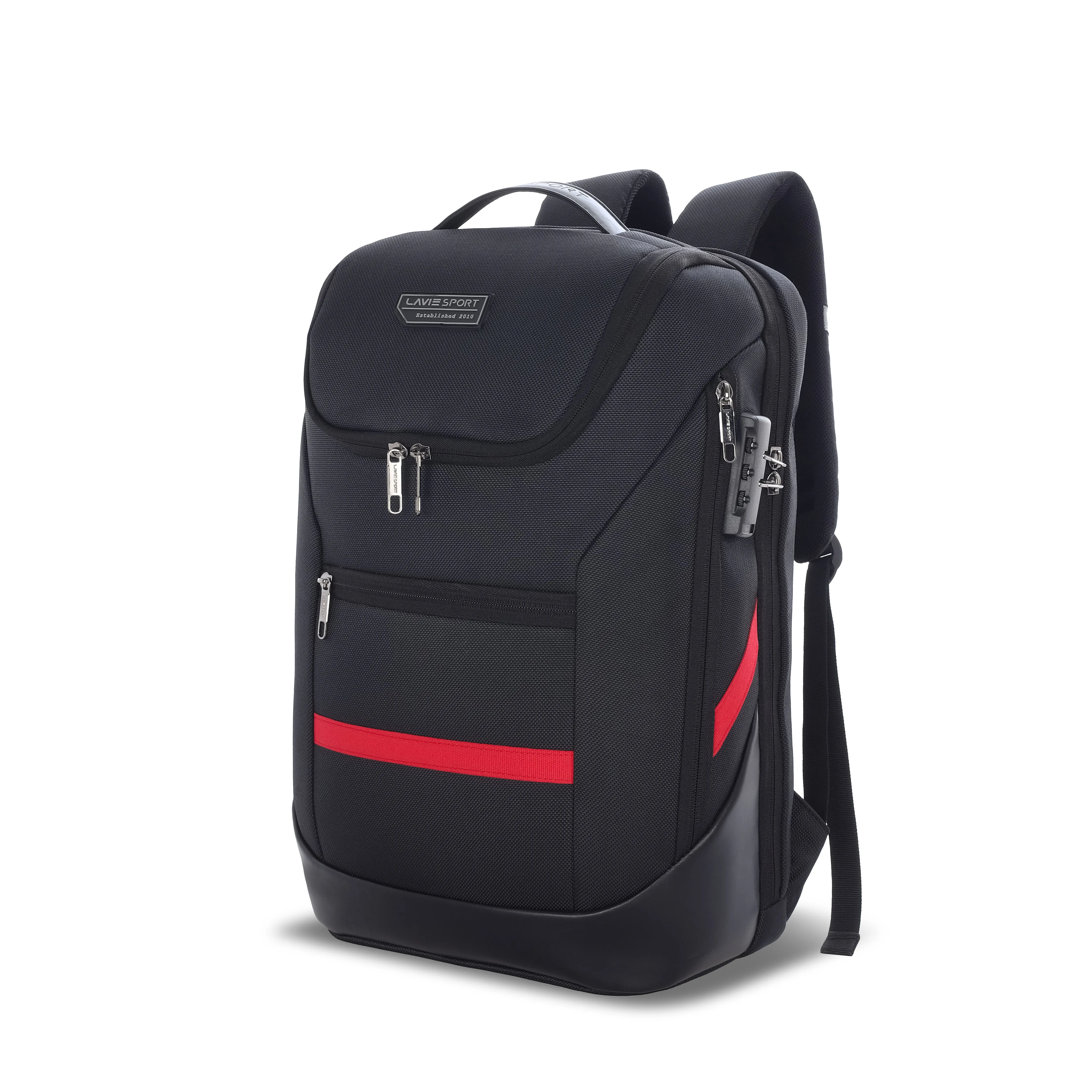 Lavie Sport Emperor 24L Anti-theft & Laptop Backpack For Men & Women - Navy Brown