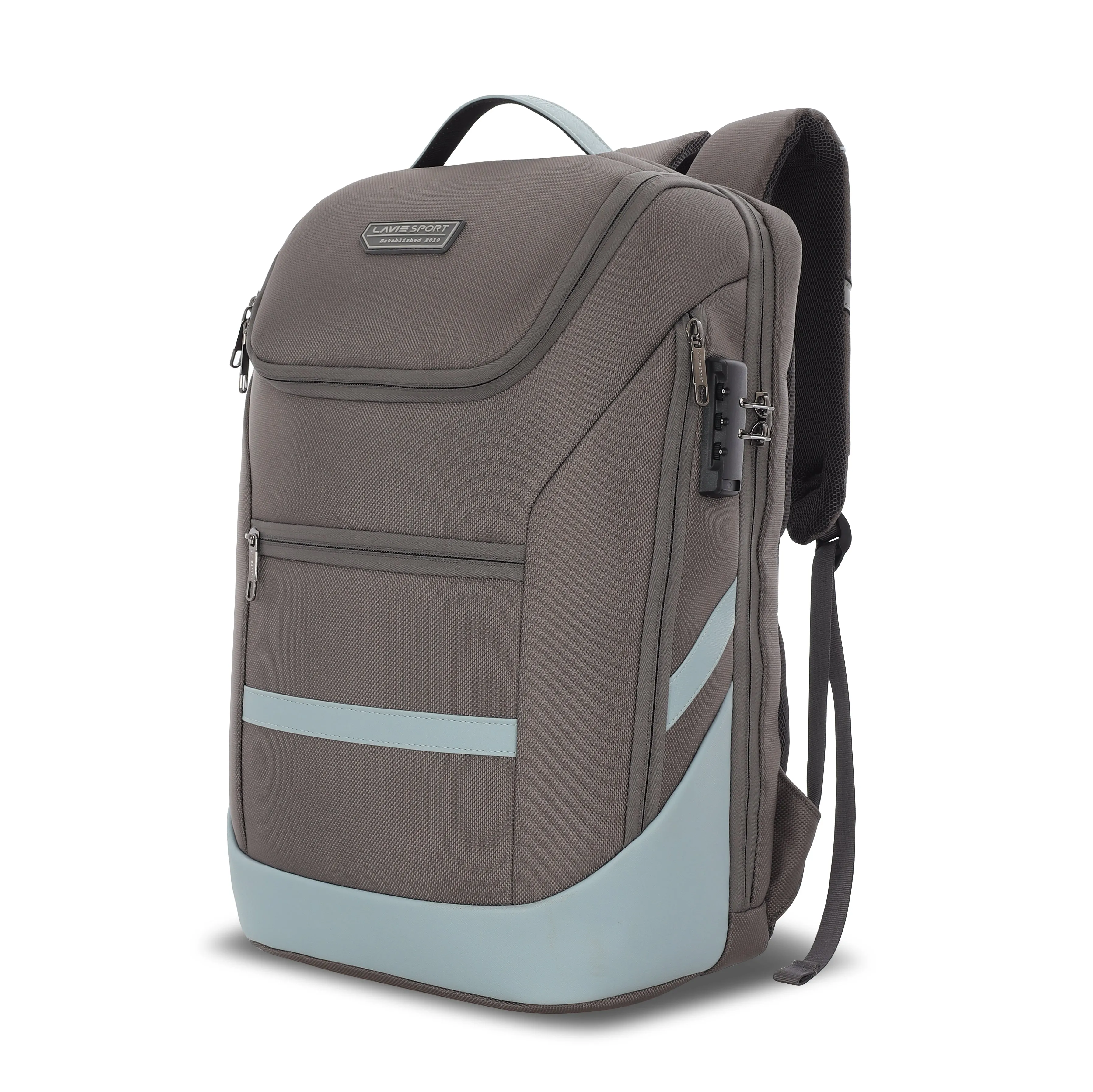 Lavie Sport Emperor 24L Anti-theft & Laptop Backpack For Men & Women - Navy Brown