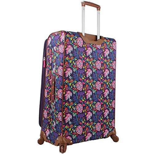 Lily Bloom Luggage Set 4 Piece Suitcase Collection With Spinner Wheels For Woman (Rake It In Black)