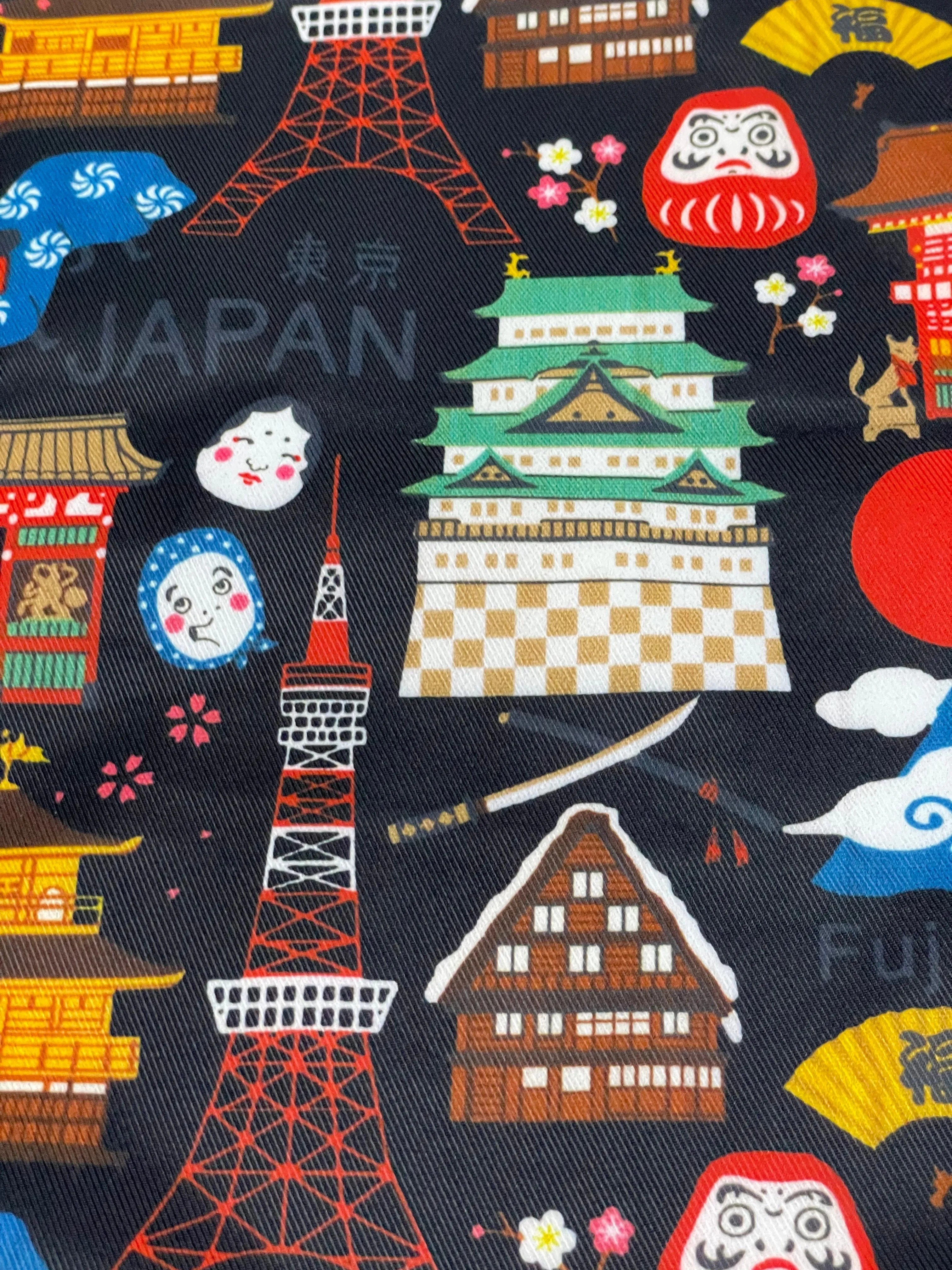 Lis..Handmade Water Resistant shoes bag (black Tokyo 150)