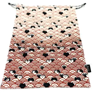 Lis..Handmade Water Resistant shoes bag (Fluffy Neko 107)