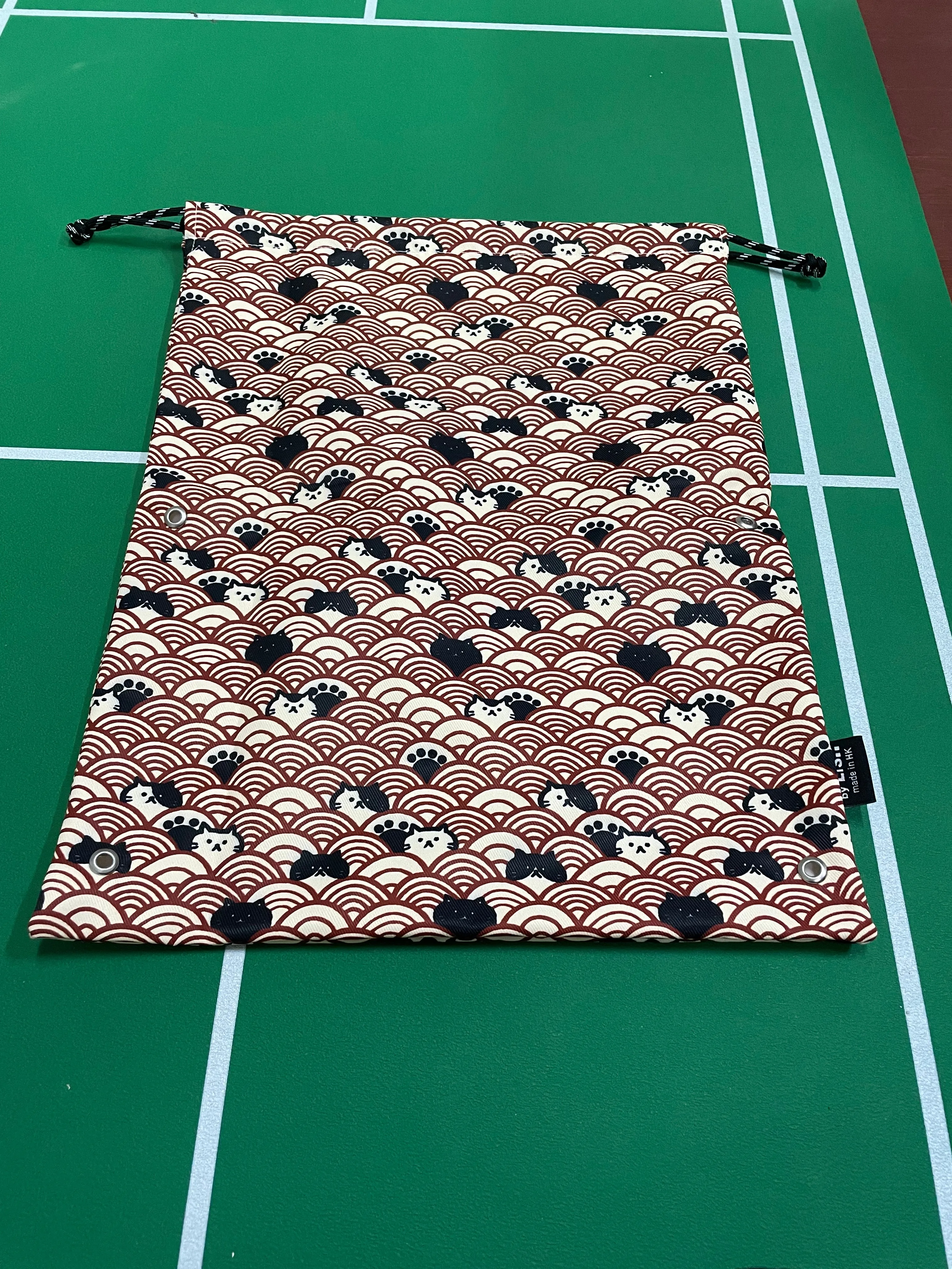 Lis..Handmade Water Resistant shoes bag (Fluffy Neko 107)