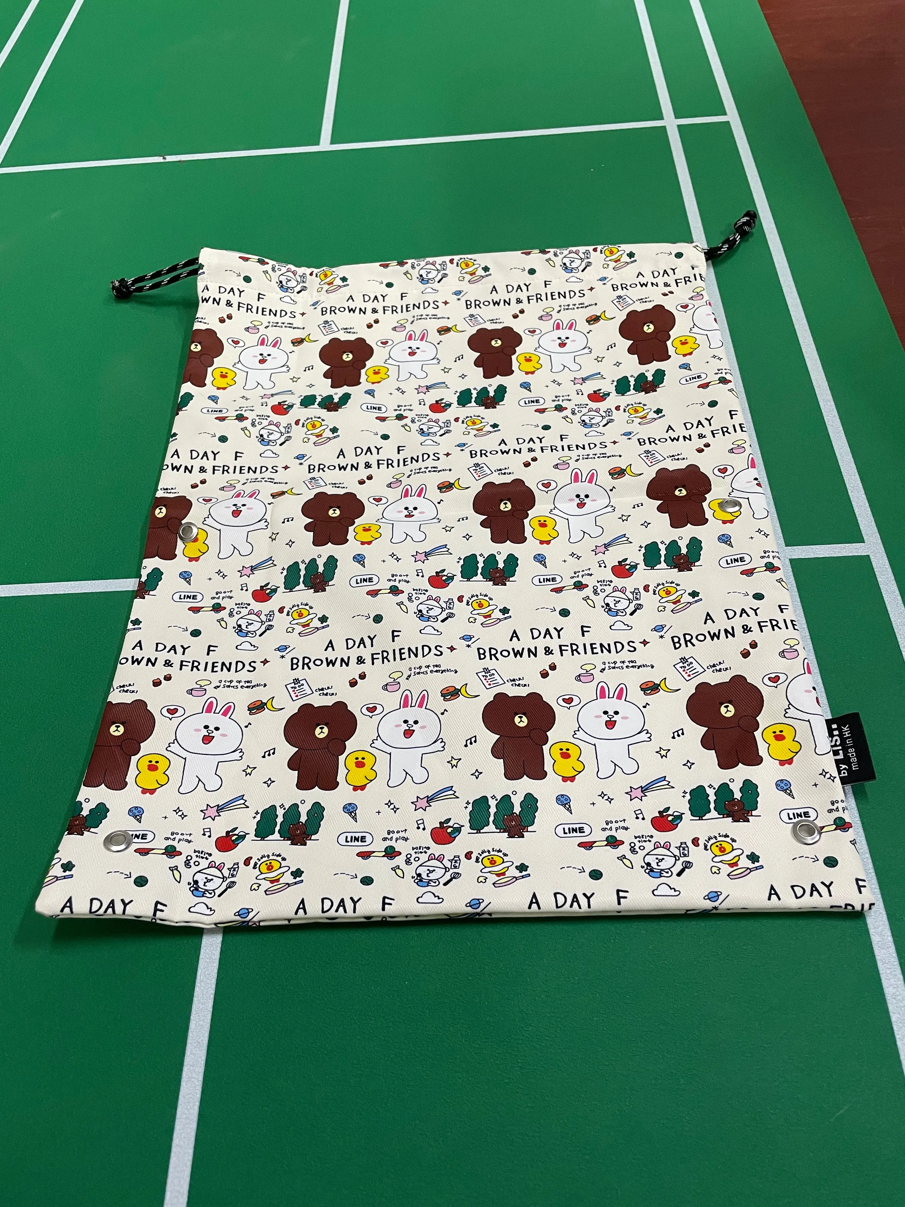 Lis..Handmade Water Resistant shoes bag (line friends 118)