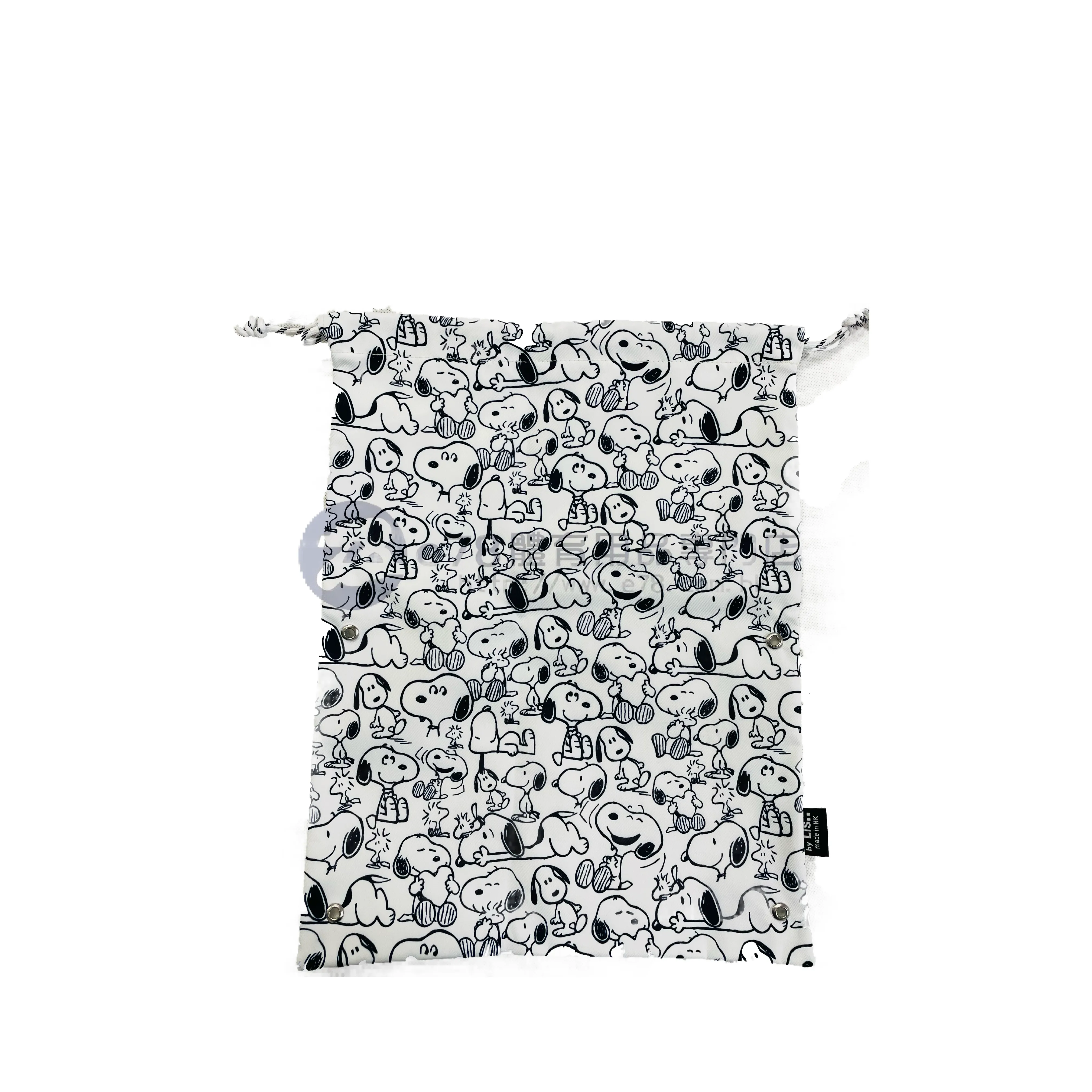 Lis..Handmade Water Resistant shoes bag (White Snoopy 177)
