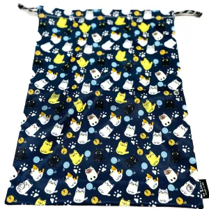 Lis..Handmade Water Resistant shoes bag (woolen cat 103)