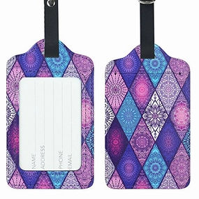 Lizimandu Pu Leather Luggage Tags Suitcase Labels Bag Travel Accessories - Set Of