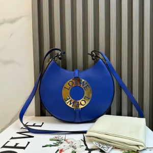 Loewe Blue Leather Gate Shoulder Bag - Preloved Designer Handbag