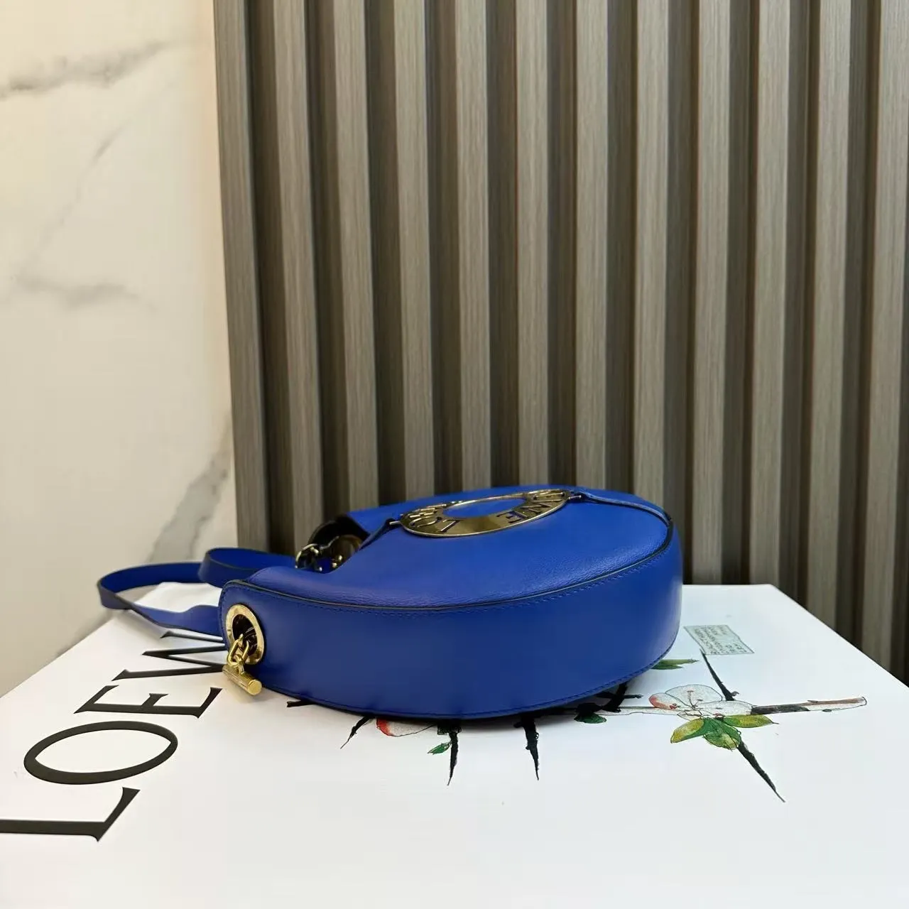 Loewe Blue Leather Gate Shoulder Bag - Preloved Designer Handbag