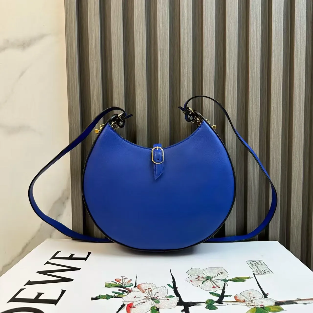 Loewe Blue Leather Gate Shoulder Bag - Preloved Designer Handbag