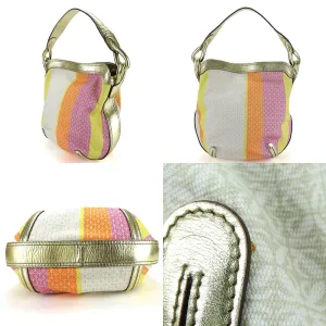 LOEWE Shoulder Bag Canvas, Leather gold New Road Women Used