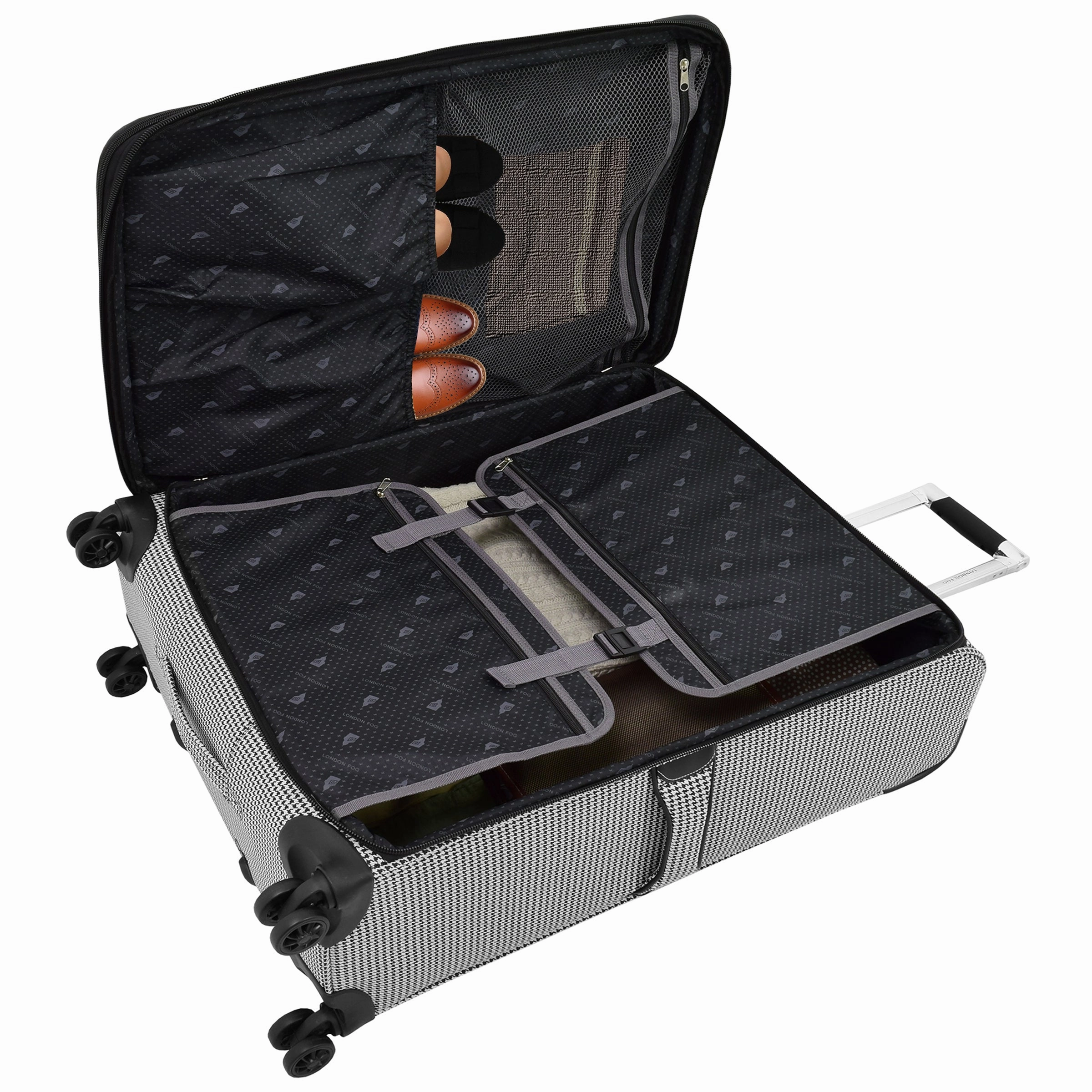 London Fog Cambridge II 4 Piece Set (Satchel, 20", 25", 29") 4-Wheel Luggage Sets