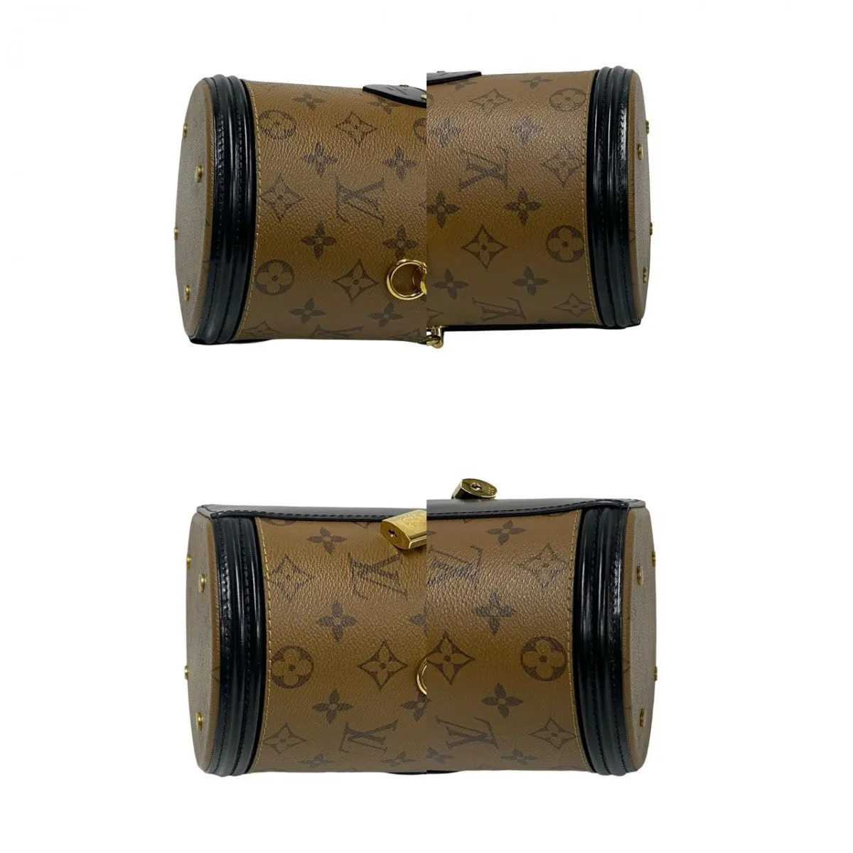 LOUIS VUITTON Shoulder Bag Leather, PVC Brown Monogram reverse Cannes Women Used