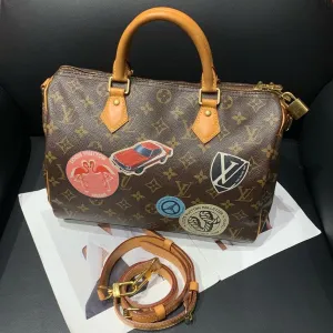 Louis Vuitton Speedy 30 Monogram Brown Canvas Shoulder Bag 30x22x17