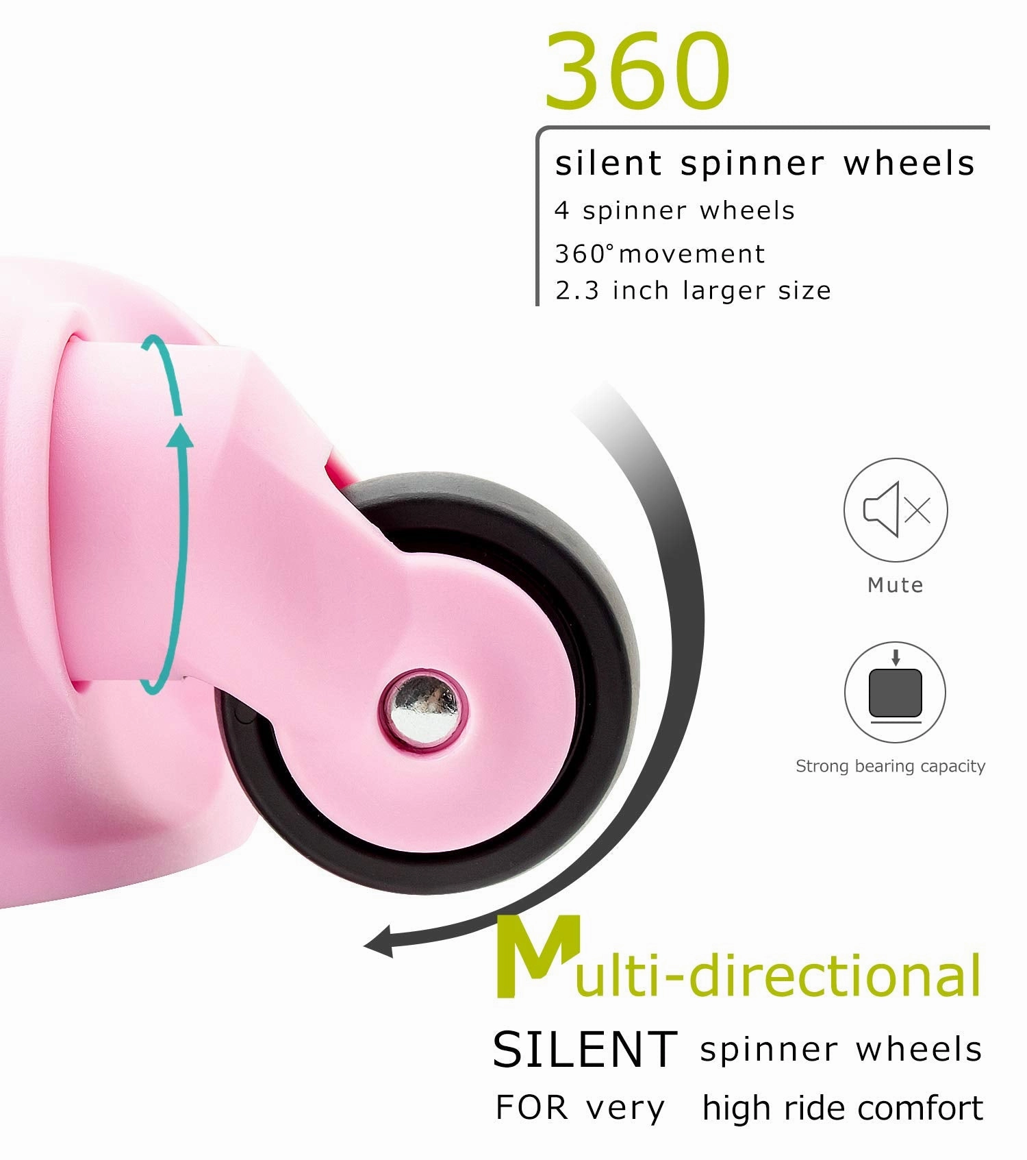 Lttxin cute kids suitcase pull along girls travelling with 4 wheel hard shell 18 inch for girl owl