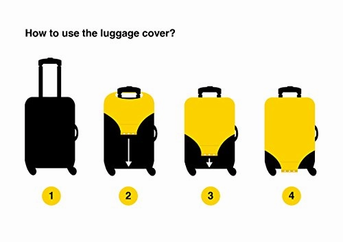 Luggage Cover Suitcase Funny Animals Luggage Cover Travel Case Bag Protector for Kid Girls Travel
