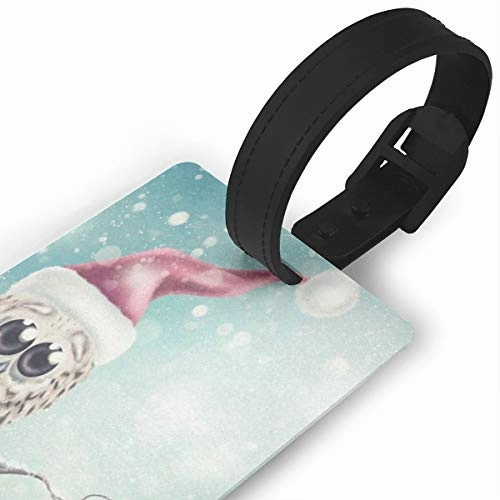Luggage Tags Snow Owl On Branch Fantastic Suitcase Name Tag Holder Labels