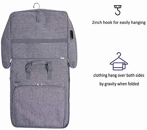 Magictodoor Anti-Gravity Carry On Garment Bag for Travel & Business 42" w/Anti-theft Tsa Lock