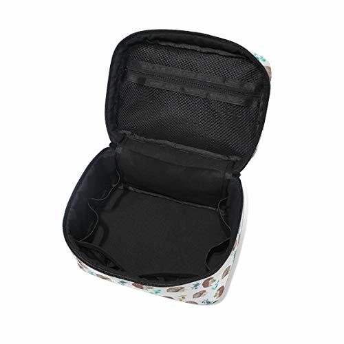 Makeup Bag Cute Hedgehog Fruit Travel Cosmetic Bags Organizer Train Case Toiletry Make Up Pouch