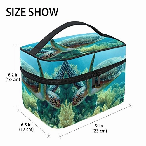 Makeup Bag Sea Turtle Travel Cosmetic Bags Organizer Train Case Toiletry Make Up Pouch