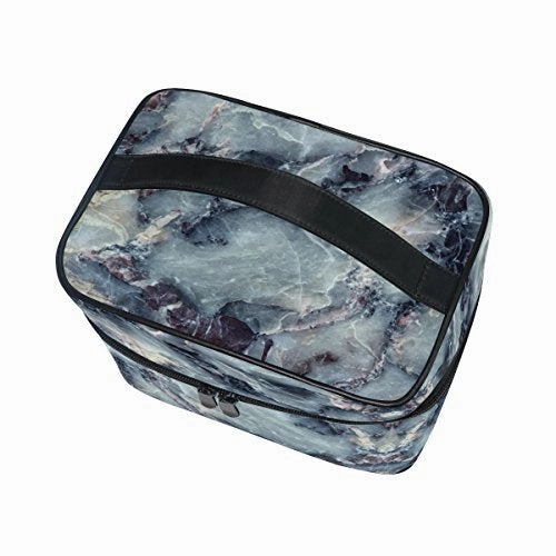 Makeup Bag Vintage Sea Marble Travel Cosmetic Bags Organizer Train Case Toiletry Make Up Pouch