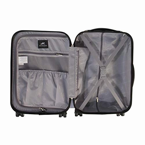 Mancini Leather Goods Santa Barbara 2 Piece Expandable Spinner Luggage Set (20  