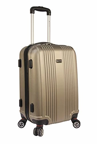 Mancini Leather Goods Santa Barbara 2 Piece Expandable Spinner Luggage Set (20  