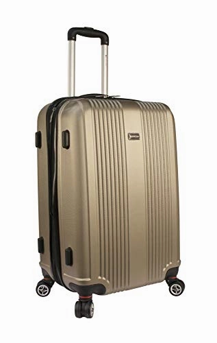 Mancini Leather Goods Santa Barbara 2 Piece Expandable Spinner Luggage Set (20  