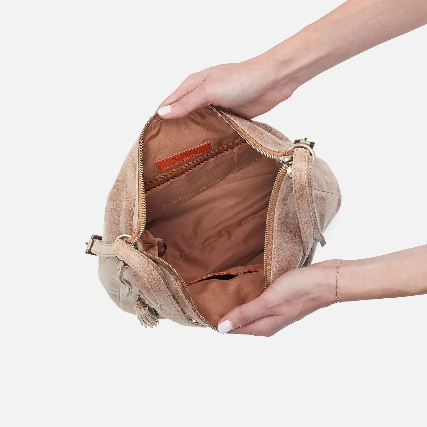 Merrin Convertible Backpack In Buffed Leather - Hazel