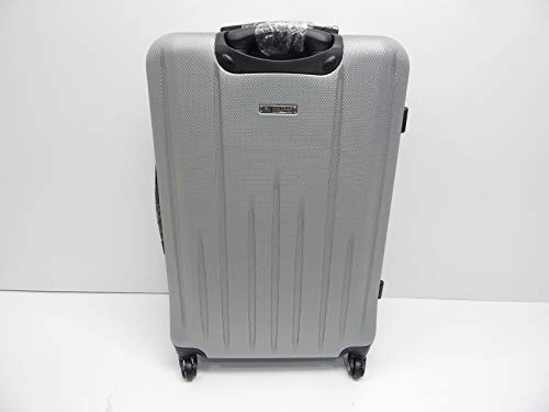 Mia Toro Italy Fabbri Hardside Spinner Luggage 3pc Set, Silver