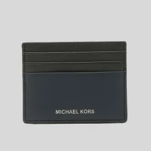 Michael Kors Cooper Pebble Leather Tall Card Case 36F9LC0D2L Navy