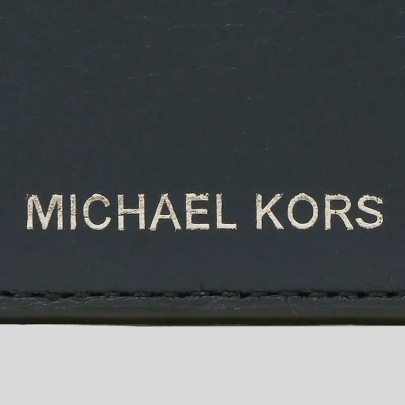 Michael Kors Cooper Pebble Leather Tall Card Case 36F9LC0D2L Navy