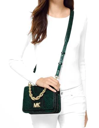 Michael Michael Kors Mott Python Chain Shoulder Bag