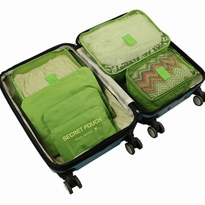Mihawk 6Pcs/set Portable Travel Bags Large Capacity Packing Cube Clothing Underwear Sorting