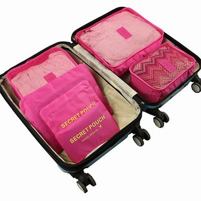 Mihawk 6Pcs/set Portable Travel Bags Large Capacity Packing Cube Clothing Underwear Sorting