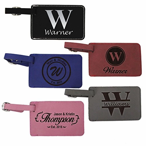 Monogrammed Luggage Tags - Engraved Personalized Custom Traveler Gift