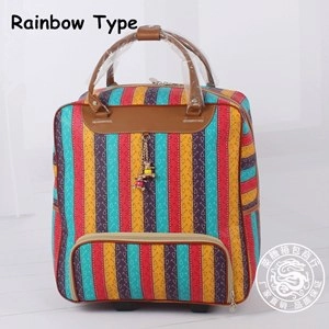 New!16" Women Korea Fashion Style Travel Duffle,Female Hello Kitty Cartoon Travel Luggage Bag On