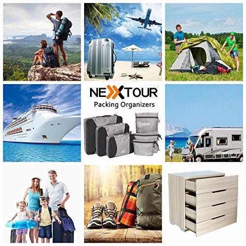 Nextour Packing Cubes Laundry Bag Toiletry Bag And Electronics Accessories Pouch 6 Set Travel